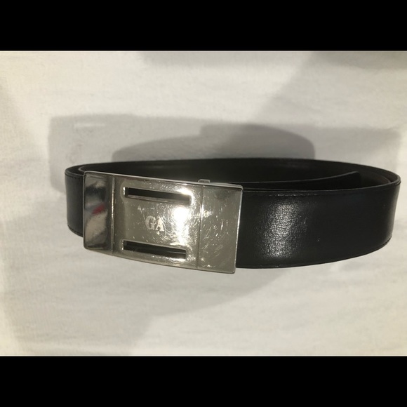 Balenciaga Black Leather Belt with initials GA - Picture 2 of 10